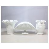 3 large Fenton pieces.