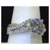 GGIL Certified 1.50 carat Gray Diamond Ring -