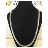 Costume jewelry necklace heavy large 10" WOW