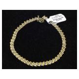 10K Gold bracelet diamonds 7.7g