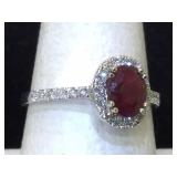 Platinum Ruby and Diamond Ring sz 7 $6,220