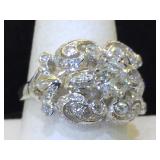 18K Gold tanzinite and diamond ring sz 7 $9,980
