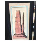 Stucco Artwork signed David Palmer