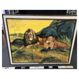 Lions on the Gol Kopjes, Serengeti Painting on