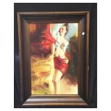 Restful Reproduction Oil Painting by Pino Daeni -
