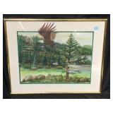 Eagle Watercolor Painting by Vern Lee - PA11123
