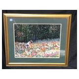Woman in garden by Ruth Russell Williams Print -