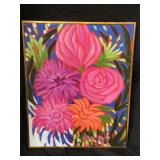 Bright Floral Print on Canvas - PR11316