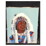 Yakima Indian Chief Oil on Canvas painting by
