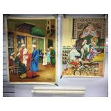 Four (4) Original Paintings on Canvas. Signed and