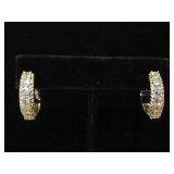 Judith Ripka sterling silver Hoop earrings With