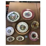 Cording couple ceramic plates tea cups and