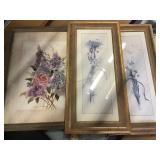 Framed artwork 12" x 24" to 13" x 37"