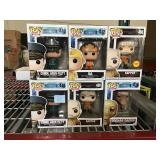 Six pop marvel figures