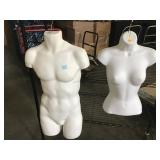 Half manikin clothes display 23 inch to 30 inch