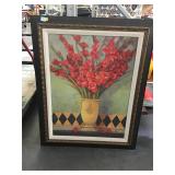 Framed floral print 33" x 41"