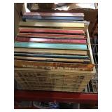 Box of vintage vinyl LP albums