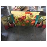 Three pieces Wall art 16 x 20" and 24" x 36"