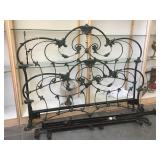 EUR King Metal bed w/headboard, footboard and