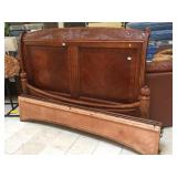 Ornate wood Cal King bed incl. headboard,