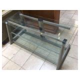 3-tier glass entertainment center, approx 52
