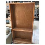 Wood bookshelf, approx 6 ft tall
