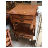 Cobalt Ball Pair of wood side tables