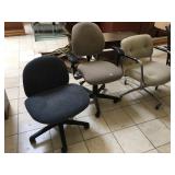 3 rolling chairs