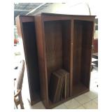 Pair of bookshelves w/shelves, approx 48x14x72