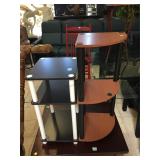 Pair of corner stands, approx 29 inches tallest