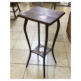 Vintage wood side table, 30 inches