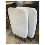 Pair of folding tables w/adjustable height