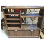 Wood entertainment center, approx 48 inches long