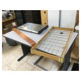 Kitchen ceiling hanger w/electric buffet warmer