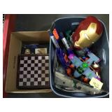 Ironman mask & assorted toys & games