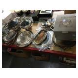 Assorted plated Serving Ware.