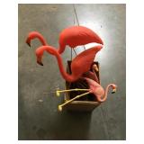Flamingos yard display