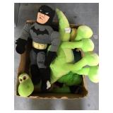 Batman & Assorted stuffed animals
