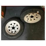 5 lug rims with tires for trailer