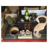 Capodimonte flowers, clock & more