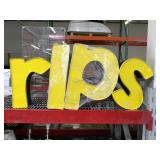 Large yellow letters