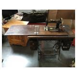Vintage Minnesota Sewing Machine with cabinet and