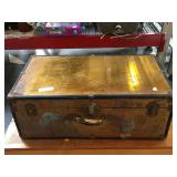 Metal chest, approx 29 inches long