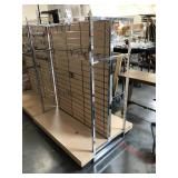 Double sided Rolling Slat Wall Store Display with
