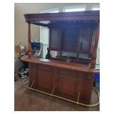 Amazing Bar with hood and back sink marble tops