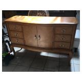 Wood buffet w/6 drawers, approx 56x38 inches