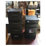 Pair of Sterilite storage drawers, approx 31