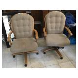 Pair of rolling office chairs