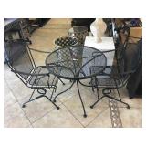 Patio metal chair and table
