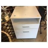 White end table, approx 19 inches long